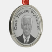 100兆ドルのプラチナコイン メタルオーナメント (右)