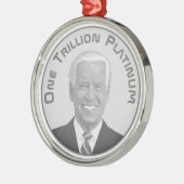 100兆ドルのプラチナコイン メタルオーナメント (左)