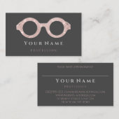 100光バラ眼気に視眼鏡グレー 名刺 (正面/裏面)