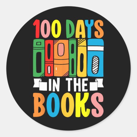100冊の日英語の読先生100t ラウンドシール (正面)