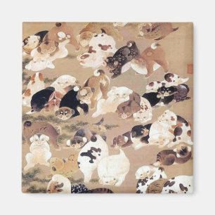 100匹の犬イラストレーション伊藤若冲 マグネット