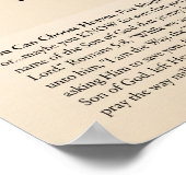 100名のイエス英語つづり ポスター (角)