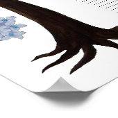 100名のゲスト結婚Quaker's - Blue Tree of Life ポスター (角)