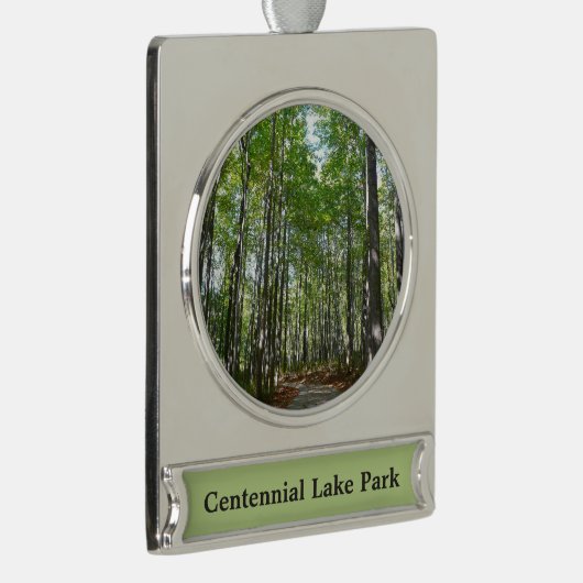 100周年の木道IIエリコットシティメリーランド シルバープレートバナーオーナメント (右)