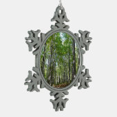 100周年の木道IIエリコットシティメリーランド スノーフレークピューターオーナメント (左)