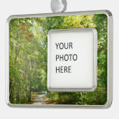 100周年ウッドメットパスIエリコットシティ自然 シルバープレートフレームオーナメント (左)