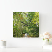 100周年ウッドメットパスIエリコットシティ自然 スクエア壁時計 (ホーム)