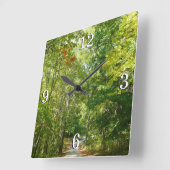 100周年ウッドメットパスIエリコットシティ自然 スクエア壁時計 (傾斜)