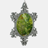 100周年ウッドメットパスIエリコットシティ自然 スノーフレークピューターオーナメント (左)