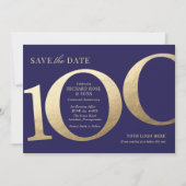 100周年ビジネス セーブ・ザ・デート 招待状 (正面)
