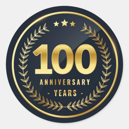 100周年封筒用シール ラウンドシール (正面)