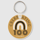 100周年記念モダンデザイン キーホルダー (正面)