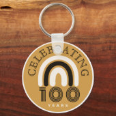 100周年記念モダンデザイン キーホルダー (正面)
