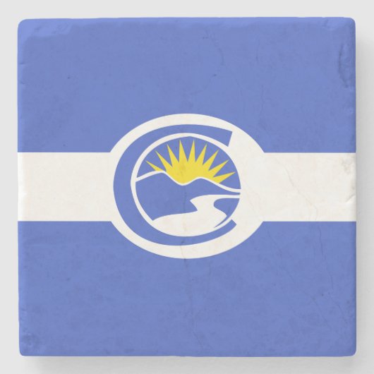 100周年記念州旗(コロラド州) ストーンコースター (正面)