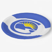 100周年記念州旗（コロラド州） ペーパープレート (アングル)