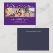 100品質の予算の写真の結婚式の招待SMALL アドバイスカード (正面/裏面)