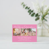 100品質の予算の写真の結婚式の招待SMALL アドバイスカード (スタンド正面)