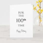 100回目のお誕生日おめでとう カード (黄色い花)