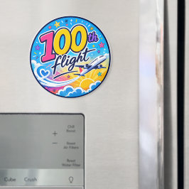 100回目のフライト カラフルな飛行機 旅行のお土産 マグネット