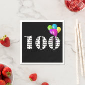 100回誕生日パーティー風船 スタンダードカクテルナプキン (インサイチュ)