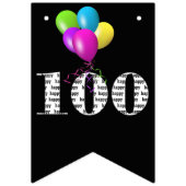 100回誕生日パーティー風船 バンティングフラッグ (第1の旗)