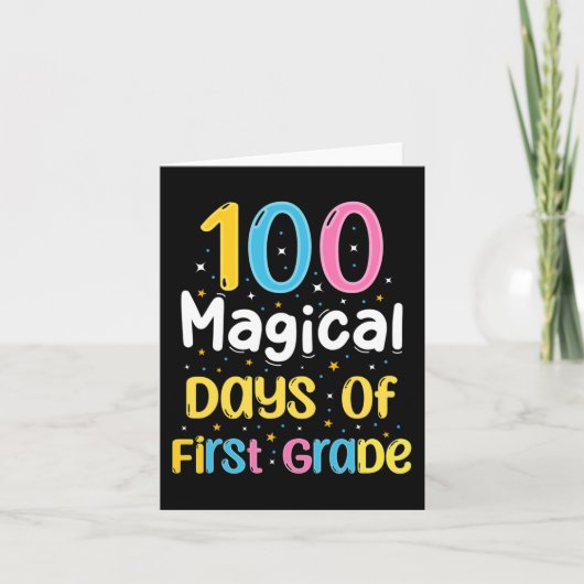 100学校の1年生100日目の魔法の日 カード (正面)