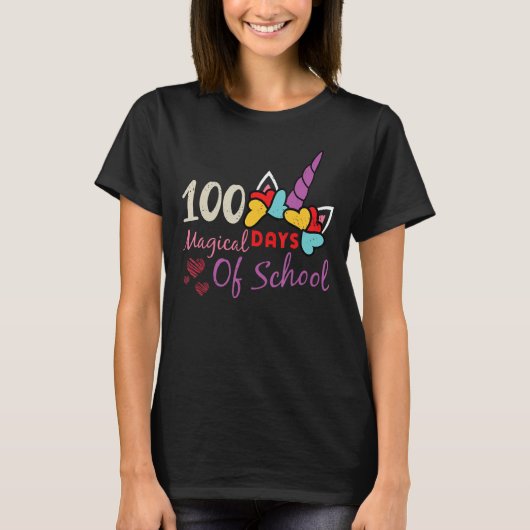 100学校ユニコーンの魔法の日先生と Tシャツ (正面)