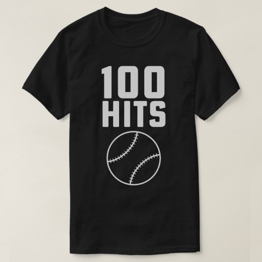 100安打ソフトボール野球コーチ高校ソフツ Tシャツ (デザイン正面)