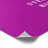 100年のダークピンク応援へようこそ誕生日 ポスター (角)