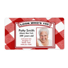 100年の古いステッカーラベル – 簡単カスタマイズ先 ラベル