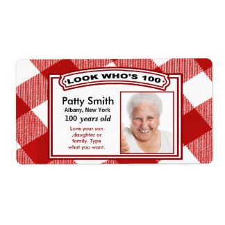 100年の古いステッカーラベル – 簡単カスタマイズ先 ラベル