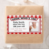 100年の古いステッカーラベル – 簡単カスタマイズ先 ラベル (インサイチュ)