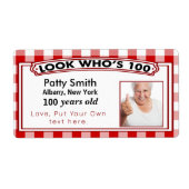 100年の古いステッカーラベル – 簡単カスタマイズ先 ラベル (正面)