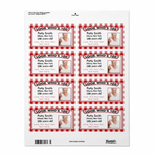 100年の古いステッカーラベル – 簡単カスタマイズ先 ラベル (フルシート)