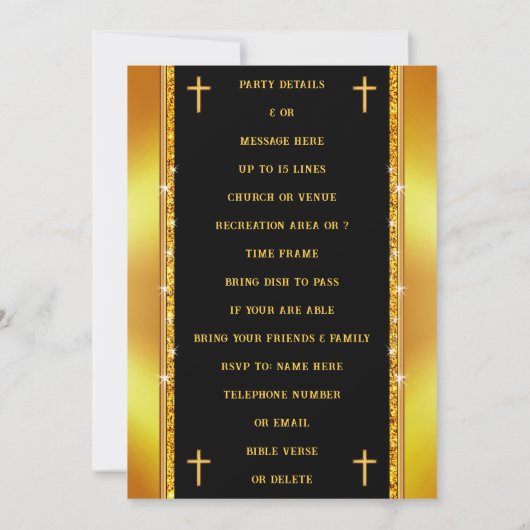 100年の教会の記念日、ダイヤ素晴らしモンド 招待状 (裏面)