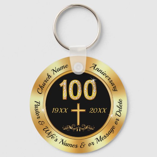 100年の教会の記念日、安い教会の好意、 キーホルダー (正面)