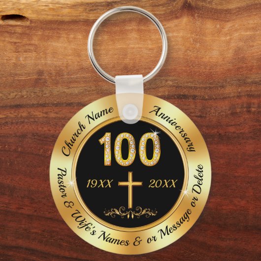 100年の教会の記念日、安い教会の好意、 キーホルダー (正面)
