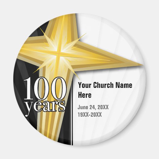 100年の教会記念日 マグネット (正面)