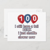 100年の誕生日おもしろいデザイン ポストカード (正面/裏面)