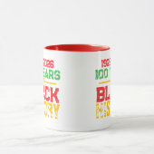 100年の黒人歴史タイポグラフィ マグカップ (中央)