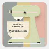 100年モダン半ば頃からステッカーの台所で スクエアシール (正面)