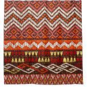 100年以上前のタイのカラフル・ハンドクラフト・ペ シャワーカーテン (正面)