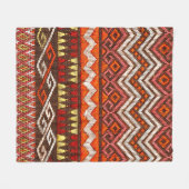 100年以上前のタイのカラフル・ハンドクラフト・ペ フリースブランケット (正面(横))