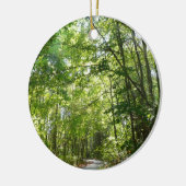 100年公園の森の道の日光 セラミックオーナメント (左)