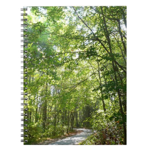 100年公園の森の道の日光 ノートブック (正面)
