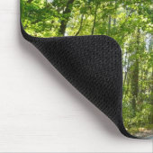 100年公園の森の道の日光 マウスパッド (コーナー)