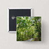 100年公園の森の道の日光 缶バッジ (正面&裏面)