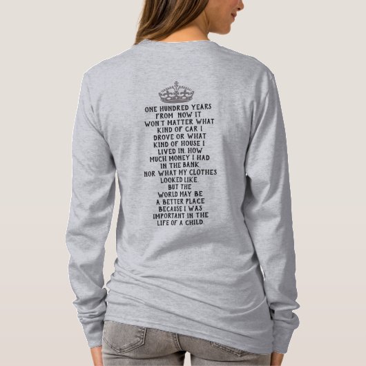 100年後---- Tシャツ (裏面)