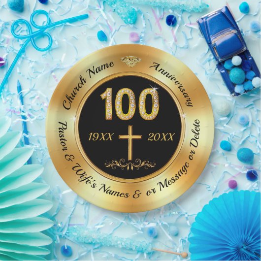 100年教会記念日パーティーアイディア100th ペーパープレート (パーティー)