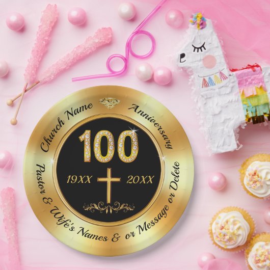 100年教会記念日パーティーアイディア100th ペーパープレート (パーティー)
